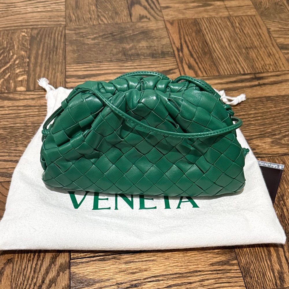 Bottega Veneta Emerald Woven Clutch